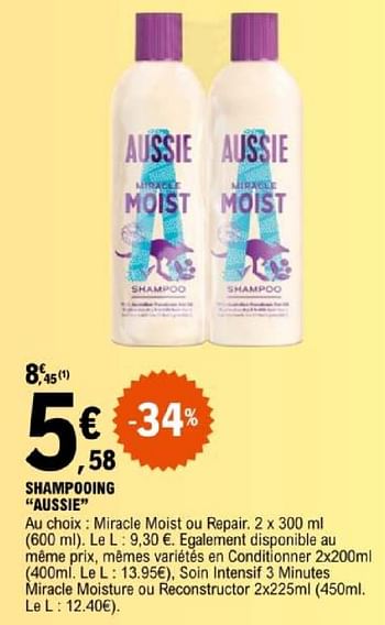 Promoties Shampooing aussie - Aussie - Geldig van 07/05/2024 tot 18/05/2024 bij E.Leclerc