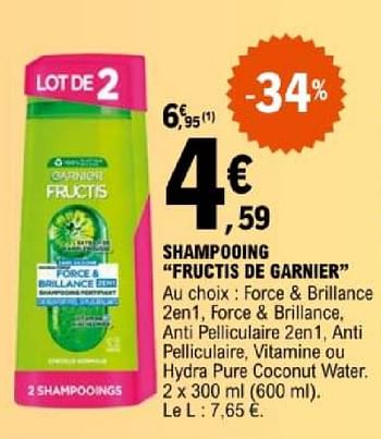 Promotions Shampooing fructis de garnier - Garnier - Valide de 07/05/2024 à 18/05/2024 chez E.Leclerc