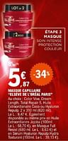 Promotions Masque capillaire elseve de l`oréal paris - L'Oreal Paris - Valide de 07/05/2024 à 18/05/2024 chez E.Leclerc