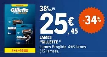 Promotions Lames gillette - Gillette - Valide de 07/05/2024 à 18/05/2024 chez E.Leclerc