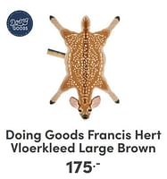 Promoties Doing goods francis hert vloerkleed large brown - Doing Goods - Geldig van 07/05/2024 tot 18/05/2024 bij Baby & Tiener Megastore