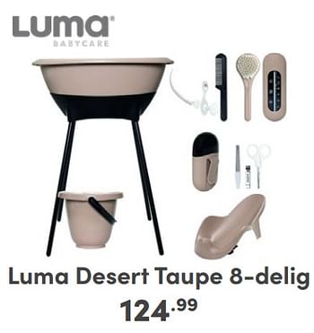 Promotions Luma desert taupe 8-delig - Luma Babycare - Valide de 07/05/2024 à 18/05/2024 chez Baby & Tiener Megastore