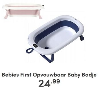 Promoties Bebies first opvouwbaar baby badje - bebiesfirst - Geldig van 07/05/2024 tot 18/05/2024 bij Baby & Tiener Megastore
