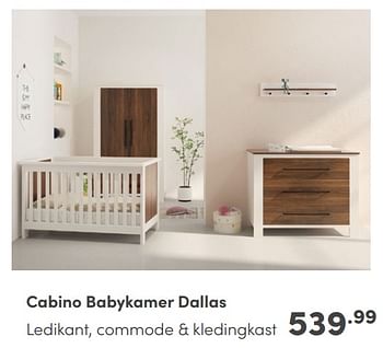 Promoties Cabino babykamer dallas - Cabino - Geldig van 07/05/2024 tot 18/05/2024 bij Baby & Tiener Megastore