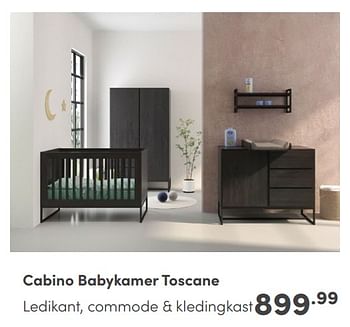 Promoties Cabino babykamer toscane - Cabino - Geldig van 07/05/2024 tot 18/05/2024 bij Baby & Tiener Megastore