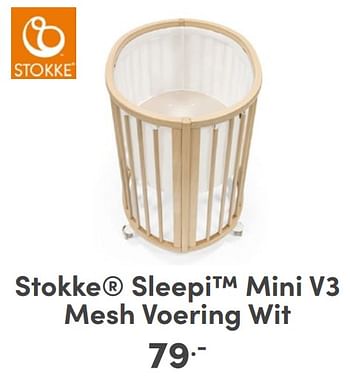 Promoties Stokke sleepi mini v3 mesh voering wit - Stokke - Geldig van 07/05/2024 tot 18/05/2024 bij Baby & Tiener Megastore