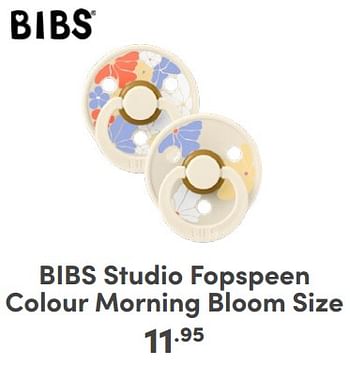 Promoties Bibs studio fopspeen colour morning bloom size - Bibs - Geldig van 07/05/2024 tot 18/05/2024 bij Baby & Tiener Megastore