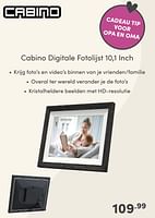 Promoties Cabino digitale fotolijst - Cabino - Geldig van 07/05/2024 tot 18/05/2024 bij Baby & Tiener Megastore