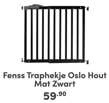 Promoties Fenss traphekje oslo hout mat zwart - Fenss - Geldig van 07/05/2024 tot 18/05/2024 bij Baby & Tiener Megastore