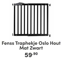 Promoties Fenss traphekje oslo hout mat zwart - Fenss - Geldig van 07/05/2024 tot 18/05/2024 bij Baby & Tiener Megastore