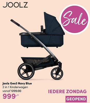 Promoties Joolz geo3 navy blue 2 in 1 kinderwagen - Joolz - Geldig van 07/05/2024 tot 18/05/2024 bij Baby & Tiener Megastore