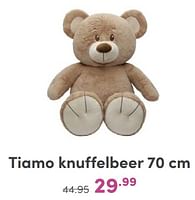 Promoties Tiamo knuffelbeer - Tiamo - Geldig van 07/05/2024 tot 18/05/2024 bij Baby & Tiener Megastore