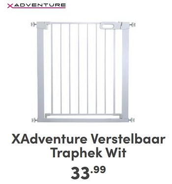 Promoties Xadventure verstelbaar traphek wit - Xadventure - Geldig van 07/05/2024 tot 18/05/2024 bij Baby & Tiener Megastore