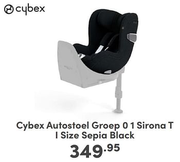 Promoties Cybex autostoel groep 0 1 sirona t size sepia black - Cybex - Geldig van 07/05/2024 tot 18/05/2024 bij Baby & Tiener Megastore