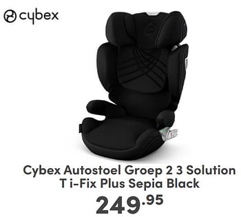 Promoties Cybex autostoel groep 2 3 solution t i-fix plus sepia black - Cybex - Geldig van 07/05/2024 tot 18/05/2024 bij Baby & Tiener Megastore