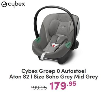 Promoties Cybex groep 0 autostoel aton s2 size soho grey mid grey - Cybex - Geldig van 07/05/2024 tot 18/05/2024 bij Baby & Tiener Megastore