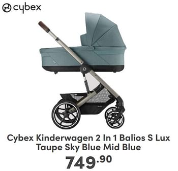 Promoties Cybex kinderwagen 2 in 1 balios s lux taupe sky blue mid blue - Cybex - Geldig van 07/05/2024 tot 18/05/2024 bij Baby & Tiener Megastore