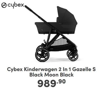 Promoties Cybex kinderwagen 2 in 1 gazelle s black moon black - Cybex - Geldig van 07/05/2024 tot 18/05/2024 bij Baby & Tiener Megastore