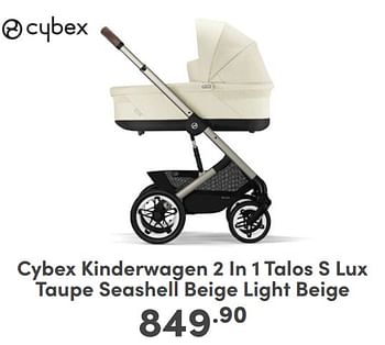 Promoties Cybex kinderwagen 2 in 1 talos s lux taupe seashell beige light beige - Cybex - Geldig van 07/05/2024 tot 18/05/2024 bij Baby & Tiener Megastore