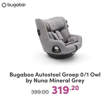 Promoties Bugaboo autostoel groep 0 1 owl by nuna mineral grey - Bugaboo - Geldig van 07/05/2024 tot 18/05/2024 bij Baby & Tiener Megastore