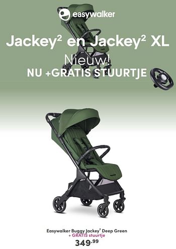 Promoties Easywalker buggy jackey² deep green - Easywalker - Geldig van 07/05/2024 tot 18/05/2024 bij Baby & Tiener Megastore