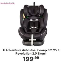 X adventure autostoel groep 0 1 2 3 revolution 2.0 zwart-Xadventure