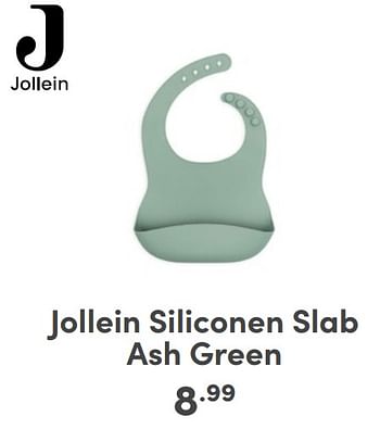 Promoties Jollein siliconen slab ash green - Jollein - Geldig van 07/05/2024 tot 18/05/2024 bij Baby & Tiener Megastore