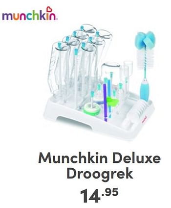 Promoties Munchkin deluxe droogrek - Munchkin - Geldig van 07/05/2024 tot 18/05/2024 bij Baby & Tiener Megastore
