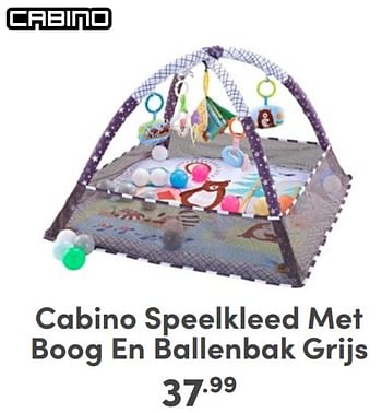 Promotions Cabino speelkleed met boog en ballenbak grijs - Cabino - Valide de 07/05/2024 à 18/05/2024 chez Baby & Tiener Megastore