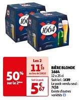 Promoties Bière blonde 1664 - Kronenbourg - Geldig van 07/05/2024 tot 19/05/2024 bij Auchan