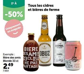 Promoties Bière des amis blonde - Huismerk - Aveve - Geldig van 08/05/2024 tot 19/05/2024 bij Aveve