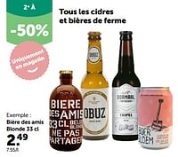 Promotions Bière des amis blonde - Produit maison - Aveve - Valide de 08/05/2024 à 19/05/2024 chez Aveve