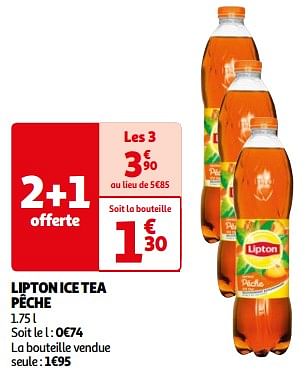 Promoties Lipton ice tea pêche - Lipton - Geldig van 07/05/2024 tot 19/05/2024 bij Auchan