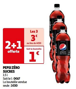 Promoties Pepsi zéro sucres - Pepsi - Geldig van 07/05/2024 tot 19/05/2024 bij Auchan
