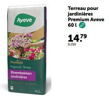 Promotions Terreau pour jardinières premium aveve - Produit maison - Aveve - Valide de 08/05/2024 à 19/05/2024 chez Aveve