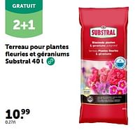 Promotions Terreau pour plantes fleuries et géraniums substral - Substral - Valide de 08/05/2024 à 19/05/2024 chez Aveve