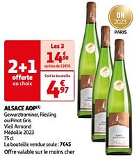 Alsace aop gewurztraminer, riesling ou pinot gris vieil armand médaille 2023-Witte wijnen