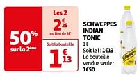 Promoties Schweppes indian tonic - Schweppes - Geldig van 07/05/2024 tot 19/05/2024 bij Auchan