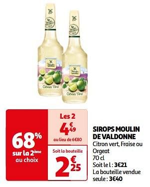 Promoties Sirops moulin de valdonne - Moulin de  Valdonne - Geldig van 07/05/2024 tot 19/05/2024 bij Auchan