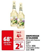 Promoties Sirops moulin de valdonne - Moulin de  Valdonne - Geldig van 07/05/2024 tot 19/05/2024 bij Auchan