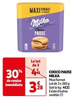 Promoties Choco pause milka - Milka - Geldig van 07/05/2024 tot 19/05/2024 bij Auchan