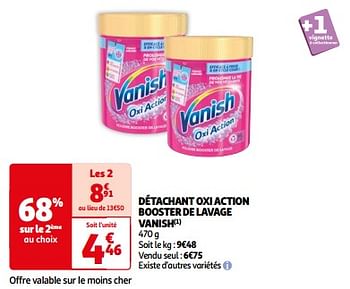 Promoties Détachant oxi action booster de lavage vanish - Vanish - Geldig van 07/05/2024 tot 19/05/2024 bij Auchan