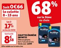 Promoties Culottes énurésie drynites - Huggies - Geldig van 07/05/2024 tot 19/05/2024 bij Auchan