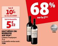 Haut médoc cru bourgeois aop 2016 château fonpiqueyre-Rode wijnen