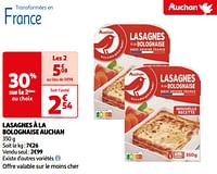 Lasagnes à la bolognaise auchan-Huismerk - Auchan