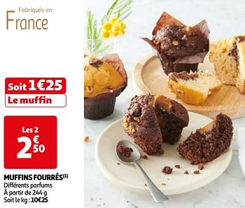 Promoties Muffins fourrés - Huismerk - Auchan - Geldig van 07/05/2024 tot 19/05/2024 bij Auchan