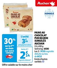 Pains au chocolat pur beurre surgelés auchan-Huismerk - Auchan