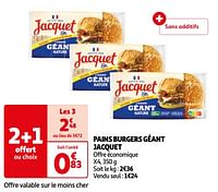 Promoties Pains burgers géant jacquet - Jacquet - Geldig van 07/05/2024 tot 19/05/2024 bij Auchan