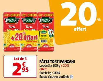 Promoties Pâtes torti panzani - Panzani - Geldig van 07/05/2024 tot 19/05/2024 bij Auchan