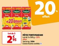 Promoties Pâtes torti panzani - Panzani - Geldig van 07/05/2024 tot 19/05/2024 bij Auchan